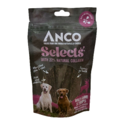 Anco Selects Wild Game Strips with Collagen 85g