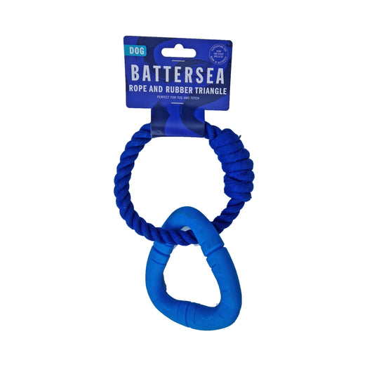 Battersea Rope and Rubber Triangle Dog Toy