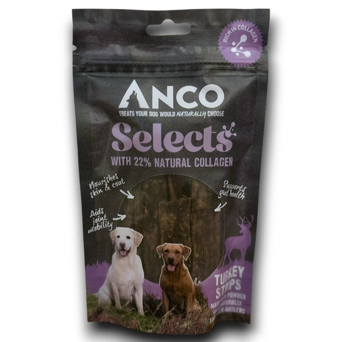 Anco Selects Turkey Strips with Collagen 85g