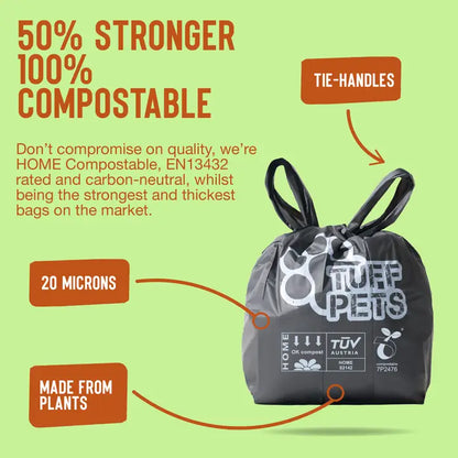 Tuff Pets Compostable Heavy Duty Dog Poop Bags